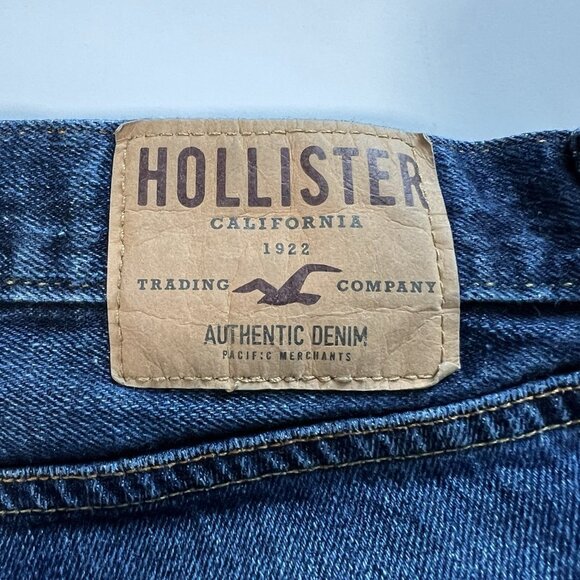 Mens The Hollister Boot Blue Denim Jeans Cotton Button Fly 30X32 Measures 31x31 - Picture 9 of 16